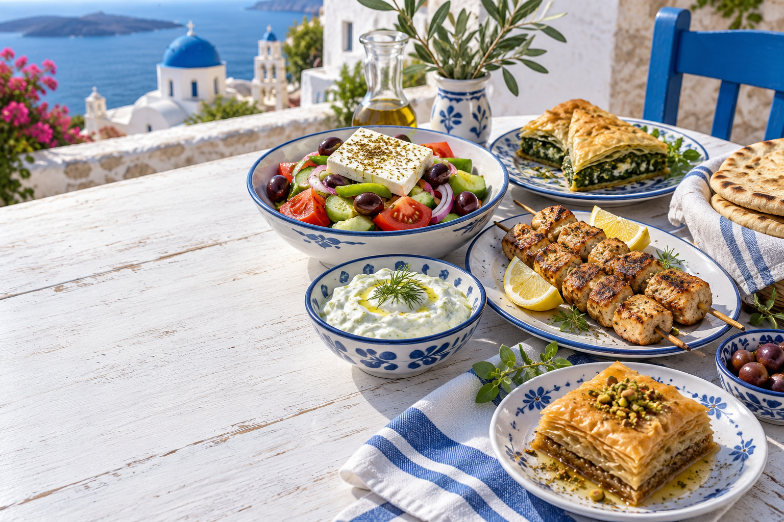 AI-generated serving illustration for Aegean Table