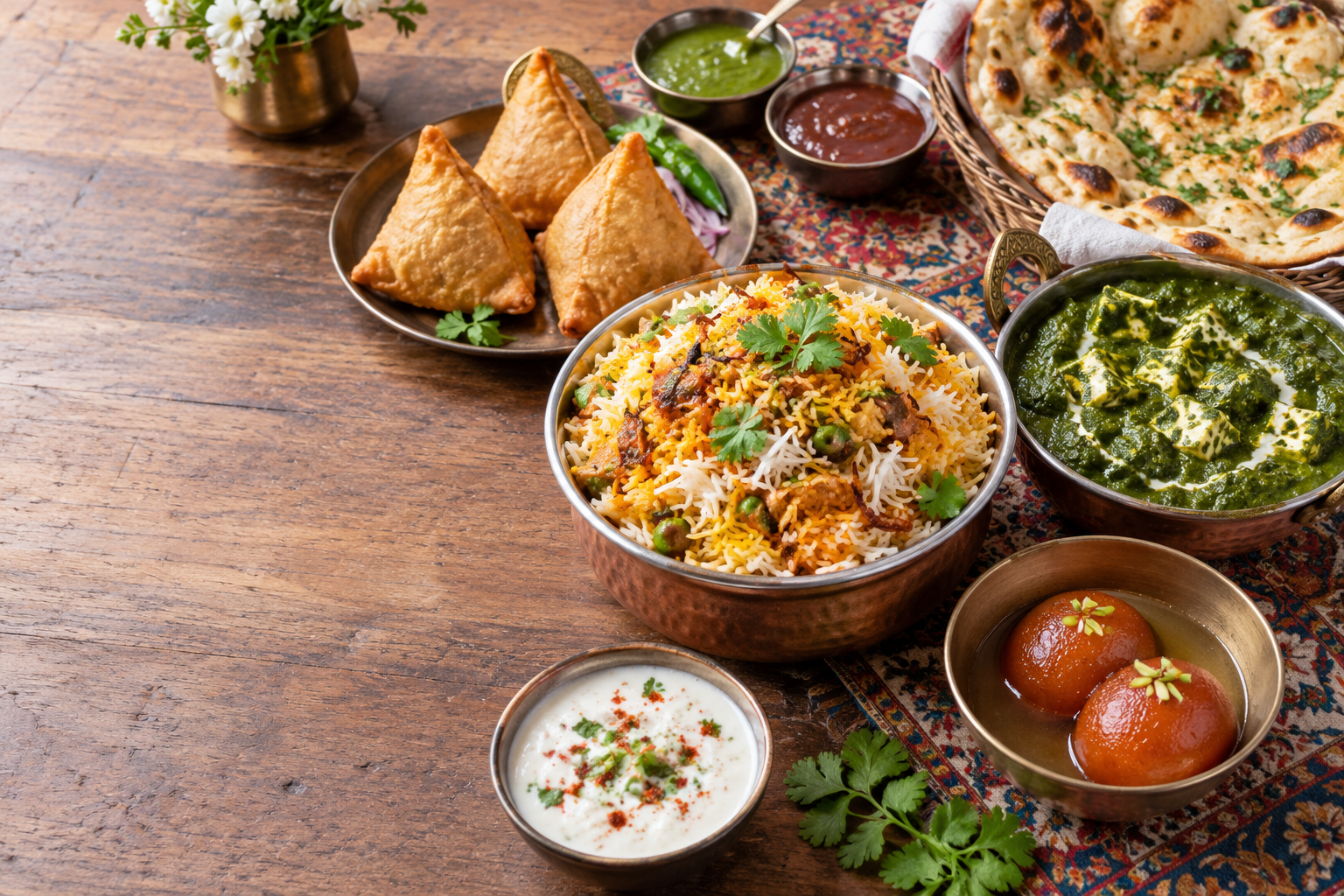 AI-generated serving illustration for Indian Kitchen