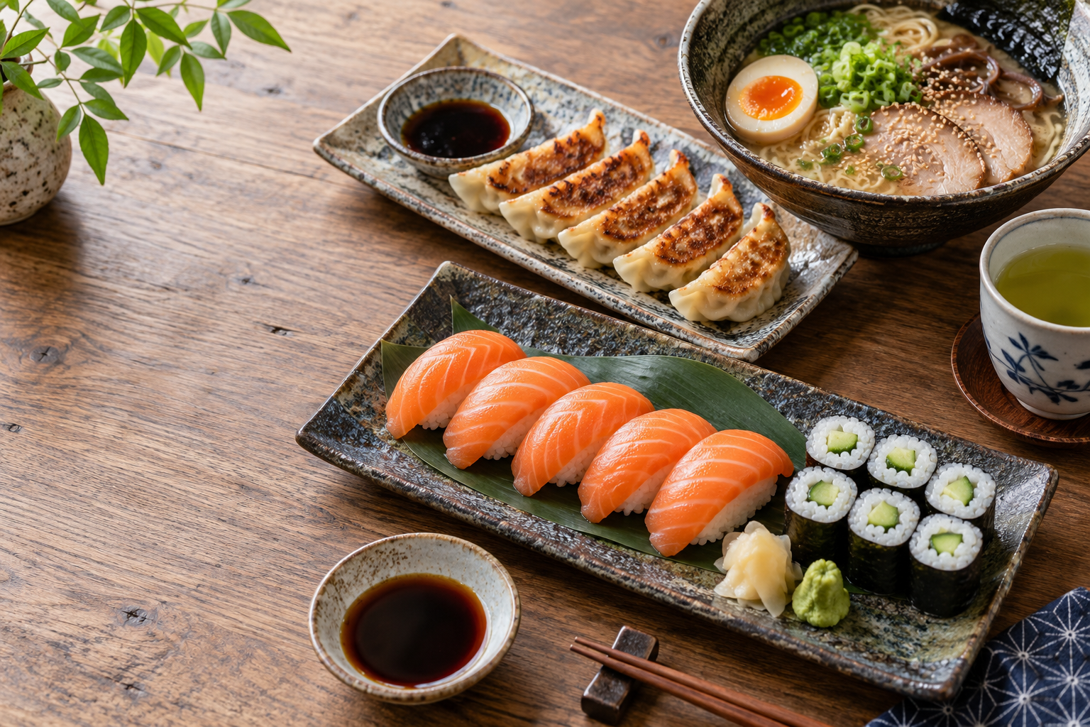 AI-generated serving illustration for Sakura Sushi House