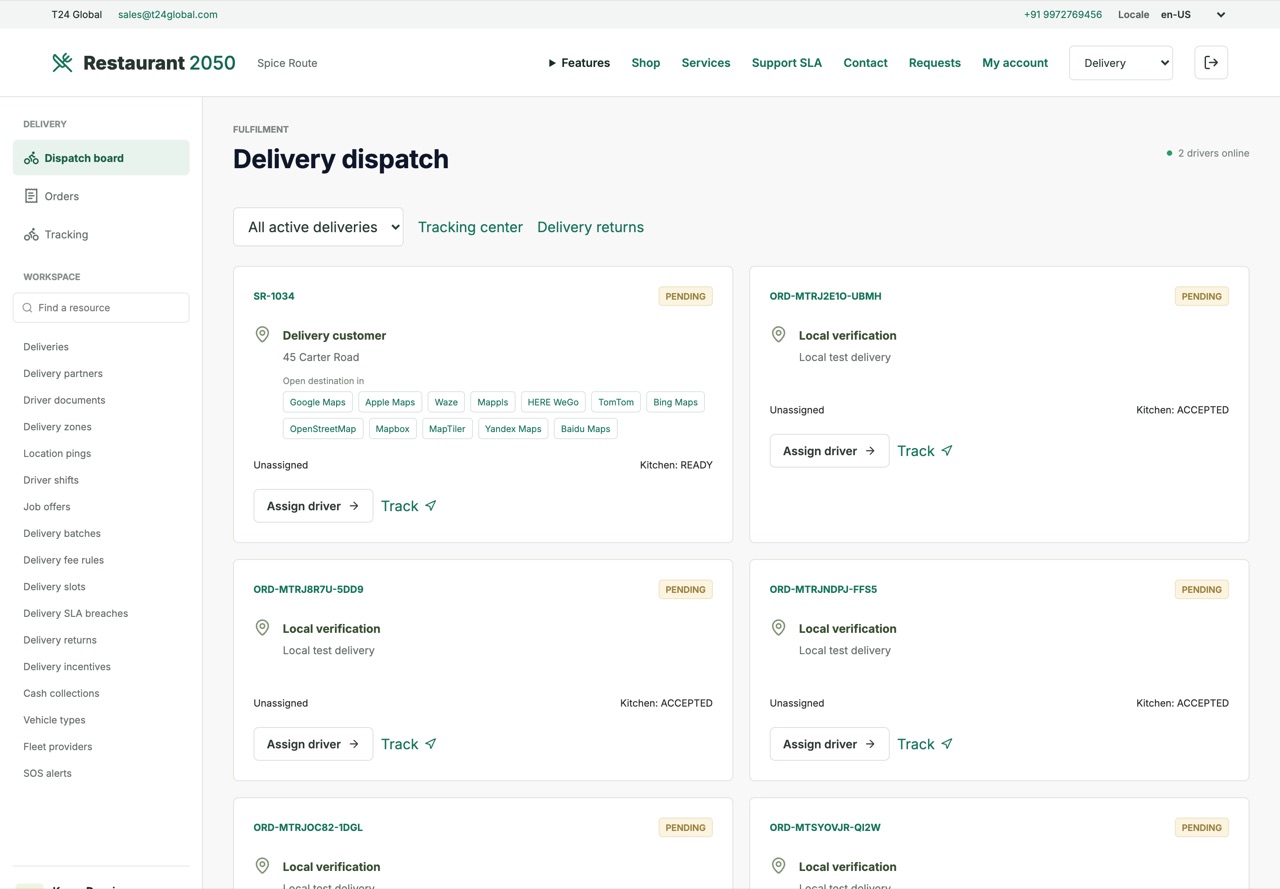 Delivery dispatch